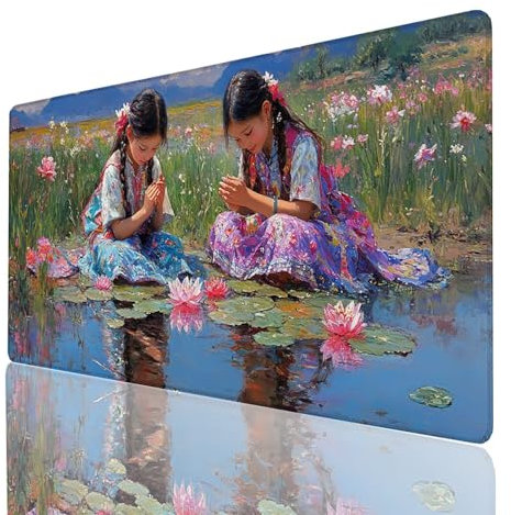Tapis de Souris xxl 1200x600x3mm, Grand Tapis Bureau Planter, Bords Cousus Antidérapant et Imperméable, Fille Mouse Pad Compatible Clavier Sans fil et Souris Sans Fil, Bureau Gaming Accessoire 5741GYL