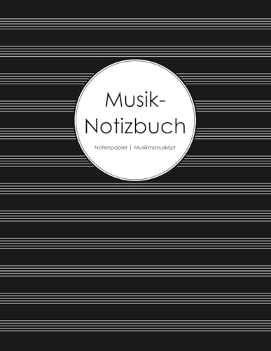 Musik-Notizbuch | Notenpapier | Musikmanuskript: 200 Seiten | 12 Notensysteme pro Seite | Notenheft für Musiker, Schüler und Songwriter