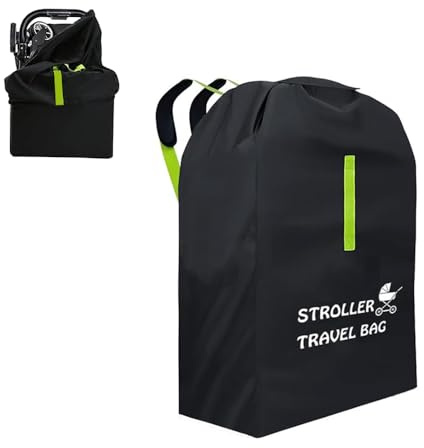 BNGXR Borsa da Viaggio per Passeggino, Borsa da Viaggio per Seggiolino Auto per Aereo, Copertura Impermeabile con Tracolla per Viaggi Aerei, Oxford 600D, Ottimo per Bagagli Gate (120x63x43)