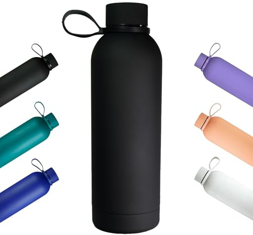 Botella Agua Acero Inoxidable 500 ml – Botella Térmica Reutilizable sin BPA – Aislamiento Doble al Vacío – Hermética y Antifugas – Termo Deportivo para Niños y Adultos