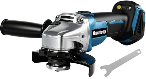 Cordless Angle Grinder for Ma-Kita 18V Battery,Compact Brushless Motor with 9000 RPM and 4 Variable Speeds,125 Mm Grinding Wheel with Grinder Wrench for Grinding, Cutting, and Polishing (No Battery