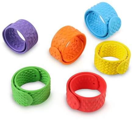 AOOTE Slap Bracelets pour Enfants, 6PCS Bracelets à Claquer, Slap Bandes pour Filles et Garçons, Bracelet Enfant Parti Sac Remplisseurs, Cadeau Anniversaire, Gadgets de Fête