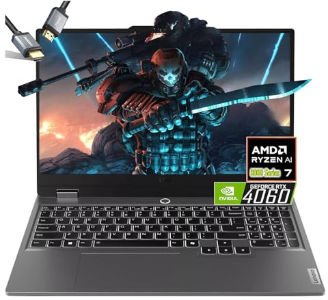 Lenovo LOQ 15 Gaming Laptop -AMD Ryzen 7 8845HS Beat i9-13900H- RTX 4060-15.6 FHD Display G-SYNC - 64GB RAM -2TB PCIe SSD -Backlit Keyboard - Windows 11 - Gamer PC Creator Video Editing