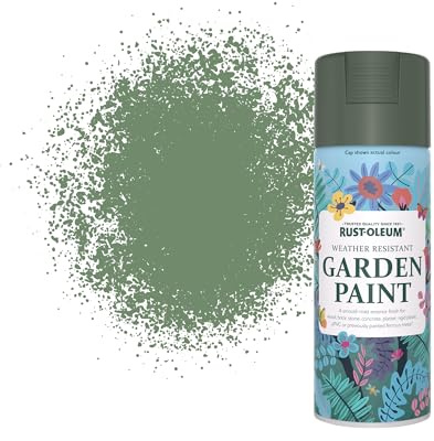 Rust-Oleum Green Weather, Mould and Algae Resistant Garden Spray Paint Aerosol in Matt Finish - All Green 400ml