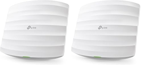 TP-Link EAP110 N300 WLAN Access Point, 300Mbit/s 2,4GHz, 100-Mbit/s-LAN-Port, Passives PoE, WPA/WPA2-Enterprise (Packung mit 2)