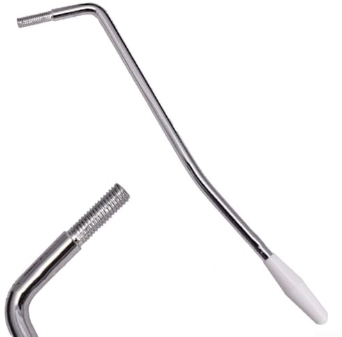 5mm Guitar Tremolo Arm for Electric Guitar, Metal For Whammy Lever Replacement with Black or White Tip, Compatible with Guitar, Single Pack(White)