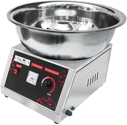 Máquina de Algodón de Azúcar Profesional 1000W, Máquina de Hilo de Azúcar con Cuenco de Acero Inoxidable, 220V para Ferias Food Trucks Fiestas Eventos Concesiones Parques de Atracciones