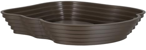Gamelle d'eau pour Tortue, Bac de Bain en PVC pour Terrarium Intérieur | Design Ergonomique, Nettoyage Facile, Limite Éclaboussures et Fuites, Forme Naturelle pour Lézard et Dragon Barbu