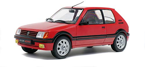 Solido S1801702 Peugeot 205 Gti Mk1 1985 Modellbil, Röd