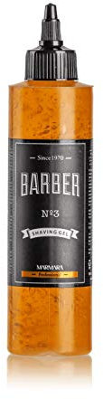 Marmara Barber Shaving Uomini 250ml Rasatura Gel Trasparente Uomini Rasatura Uomo Non-Foaming Preciso Rasatura di Barba Contours con Qualsiasi Razor Razor Uomo Utilizzabile (Shaving Gel No.3)