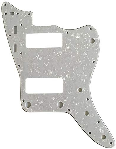 Passend für US Jazzmaster mit P90 Pickups Style Gitarren-Pickguard (4-lagig, weiße Perle)