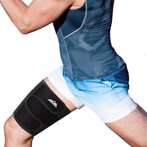 supregear Soporte Muslo, Manga de Compresión de Muslo, Deportiva Soporte de los Muslos Muslera para Recuperación Esguince Hombres Mujeres, Músculo de Ingle Tirado, Cuádriceps