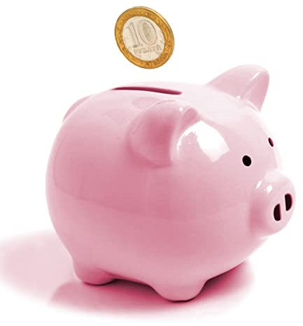 Auped Tirelire cochon classique mignon avec pièces en céramique, fait parfait, décorations pour chambre d'enfant, souvenir ou tirelire pour enfants (pink)