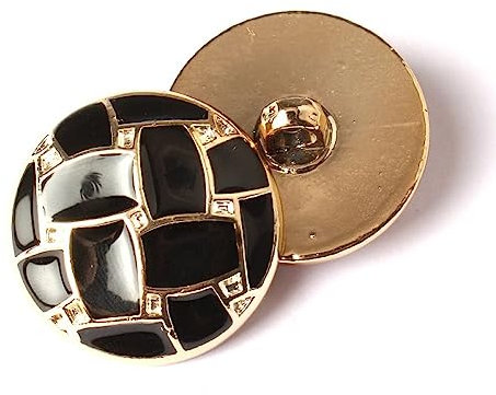 LIBERGA 20 Stück Kunststoff Knöpfe Mit Schaft, Runder Nähknopf Für Kleidung, Strickjacken, Mäntel, Bastelprojekte, Schwarz, 30mm