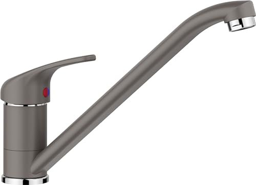 BLANCO DARAS | Küchenarmatur in vulkangrau | Hochdruck | Rückflussverhinderer | Keramik Kartusche | Gesicherte Wasserqualität & wassersparend