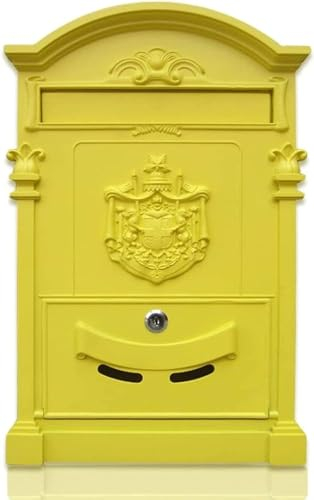 Boîte aux lettres murale extérieure, boîte aux lettres étanche, boîte à journaux en fonte d'aluminium, armoire de réception de jardin de Villa