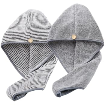 LIANRISES 2 Piezas Toalla Microfibra Pelo Rizado Curly Toalla Pelo Microfibra Anti Frizz para Mujeres Pelo Largo Pelo Mojado Seco Rápido