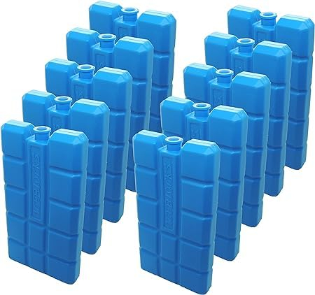 NEMT 10 Stück Kühlakkus Kühlelemente je 200ml für Kühltasche oder Kühlbox bis 12 h Kühlpack