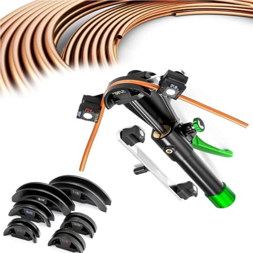 GJBMXSM Rohrbieger Rohrbiegemaschine Handrohrbieger Satz 6-22mm Rohrbiegegerät bis 90° + Rohrschneider