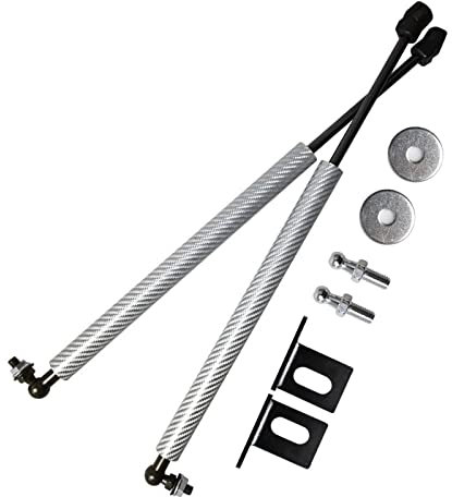 DZSQHDSAF Compatible Puntales Gas Capó Delantero para Toyota para Corolla 2007-2013 Amortiguador Fibra Carbono Muelle neumático(Plata)