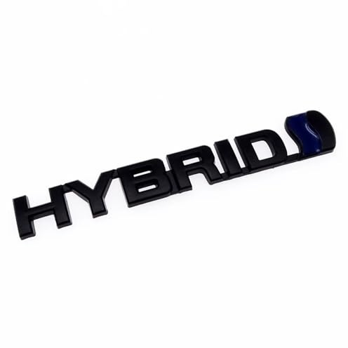 HHF Aufkleber 1pcs Auto Zubehör 3D HYBRID Auto Logo Aufkleber Umrüstung Metall Emblem Abzeichen Aufkleber geeignet for alle Automodelle(Schwarz)