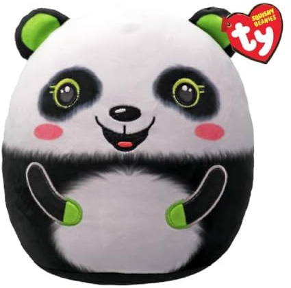 TY Bonsai Panda Squishy Beanie 14” – Weiches Plüschtier – Sammelbares Kuscheltier für Kinder – Flauschiges Stofftier zum Spielen & Ausstellen