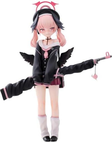 Noowye Shimoe Koharu Action Figur Anime Shimoe Koharu Statue mit Pistole Figuren Stehende Pose Modell Niedlich Mädchen Statue PVC Desktop Ornaments 22CM