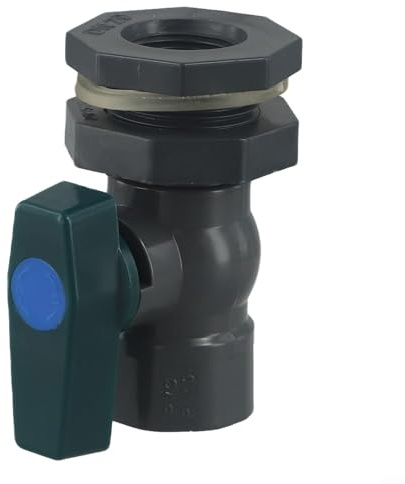 Valvola in PVC da 3/4 per contenitori per acqua piovana con adattatore per tubo flessibile per un facile accesso (A)