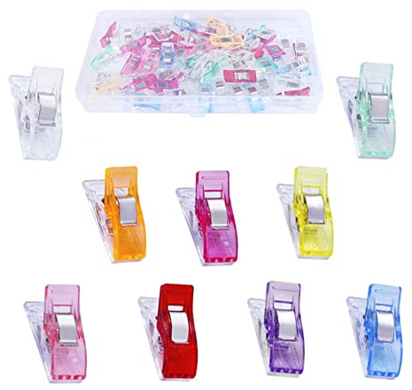 Sewing Clips for Fabric Quilting Supplies and Notions Sewing Pins Binders Craft DIY Accessories Assorted Colors (25)