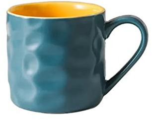 Kaffeebecher Große Keramik Kaffeetasse Frühstückstasse Mit Deckel Und Henkel Geeignet For Kaffee Milch Saft Tee Spülmaschinenfest 450ML (Color : Blue, Size : Without lid)