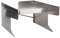 Garage XL pour Tondeuse-Robot avec bac à Plantes HWC-G60, Toit Abri pour Tondeuse, métal 47x70x100cm - INOX