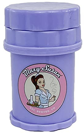 Blazy Susan Large 4-Piece Herb Saver Grinder (Purple)