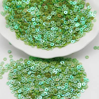 3mm 4mm 5mm 6mm Sequin Flat Round Loose Sequins Crafts Paillette Sewing Clothes Decoration DIY Accessory-ab Green,5mm 1000pcs