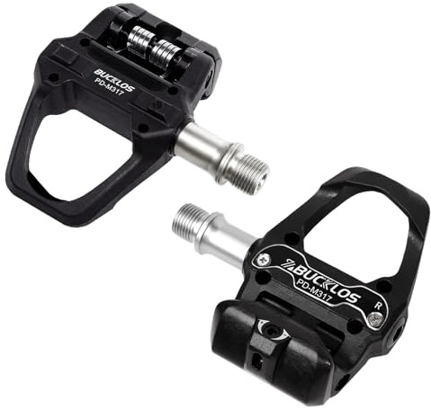 BUCKLOS Look Delta, SPD Spin Bike Bicycle Clip Pedals - Compatible with Peloton & Shimano SPD Fit Road Bike/Indoor Outdoor Cycling (9/16'' Clips Pedal Replacement).