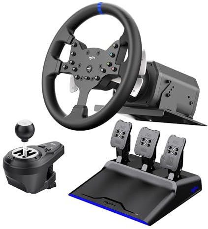 PXN V99 PC Racing Wheel mit Pedalen und Shifter, 3NM Force Feedback Lenkrad für Xbox One, Xbox Series X/S,PC, PS4