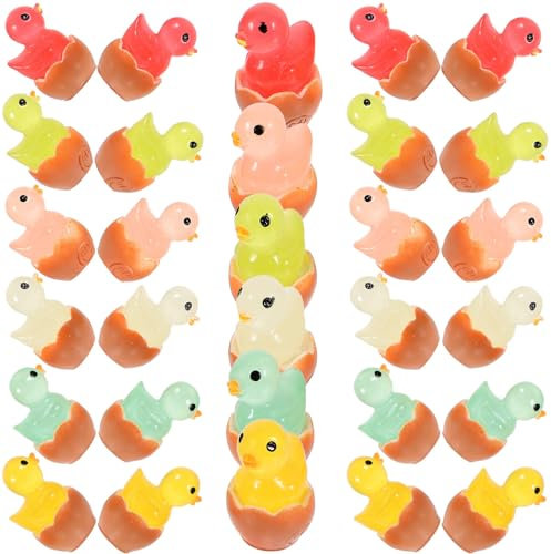 Milisten 30stücke Leuchtende Miniatur Figuren Resin Enten Deko Für Garten Balkon Mikro-landschaften Langlebig Cartoonhaftes Design Für Kreative Dekorationen