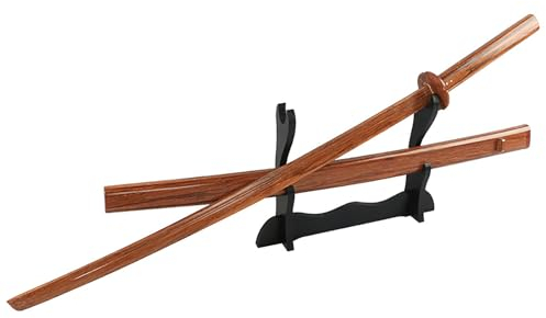 TBSZCM (101 cm) Handgjord bambu katana + foder, trä Samuraj Bokken svärd, Japansk Katana, för Anime Iaido Prop Iaido Prop Män Kvinnor Födelsedagspresenter