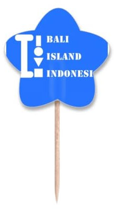 Bali Island indsia Art Deco Fashion Toothpick Flags Star Lable Cupcake Picks