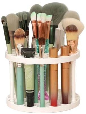 Dmuzsoih 14x10,3cm Organizador De Maquillaje - Organizador De Brochas De Maquillaje Con 45 Agujeros, Estante De Almacenamiento De Cosméticos, Organizador De Soporte Para Brochas De Maquillaje