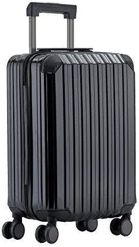 Münicase M816 TSA-Schloß Koffer Reisekoffer Trolley Kofferset Hardschale Boardcase Handgepäck (Black, Kleiner Koffer)