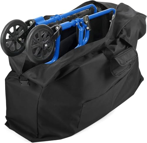 DOCEPERT Bolsa de viaje para silla de ruedas 840D, Black, 37 X 29 X 14, Bolsas para sillas de ruedas