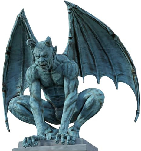 Generisch Wasserspeier-Statuen Im Freien | Winged Gargoyle Garden Skulptur Wohnkultur Figur - Gotische Skulptur des Gartenwächters Aus Kunstharz, Außenterrasse, Hof, Rasen, 19x19cm