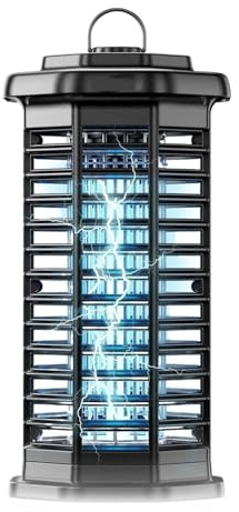 Zapper électrique anti-moustiques avec lumière LED - Piège à mouches d'extérieur 4200 V pour cour, patio et camping