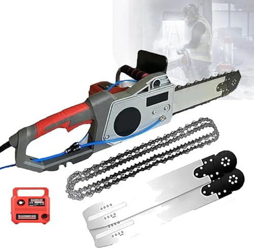 Heavy-Duty 13In/18In Electric Diamond Concrete Chainsaw - 5800W/6500W Portable Cutter with Water Fed Dust Suppression for Granite, Ideal for Professionals and DIY Projects