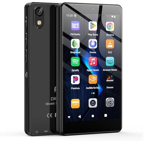 Lecteur MP3 96 Go avec Bluetooth WiFi, Lecteur MP4 4,02 Pouces avec Appareil Photo et Haut-Parleur, lecteurs MP3 Android 13 avec Spotify Kids, Audible, Deezer, Play Store