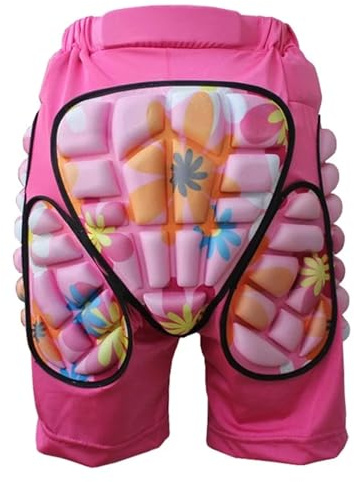 YGMNQAL Pantaloncini Imbottiti for l'anca protettivi for Pattinaggio a rotelle all'aperto for Bambini Protezione for Ginocchiere da Snowboard for Sci for Pattini a for(Pink Shorts,Kids S)