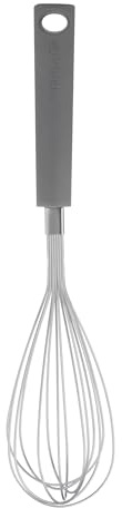 Viners Soft Grip Balloon Whisk | Stainless Steel Whisk for Aerating, Whipping & Smoothing Sauces | Soft-Touch Handle, Hanging Loop & Dishwasher Safe | Grey & Silver Kitchen Utensil
