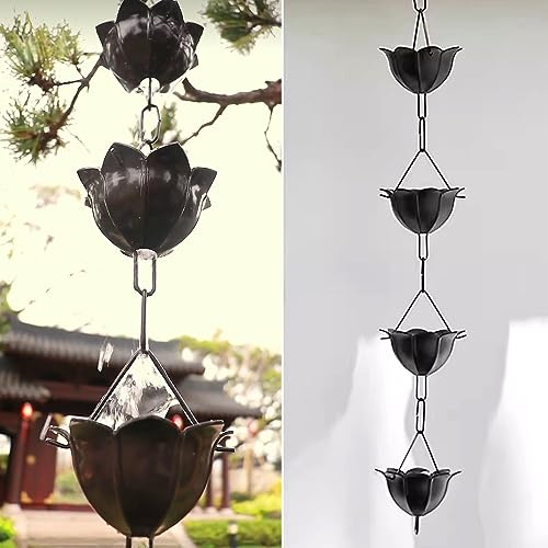 Regnkedjor Aluminiumregnkedjor För Att Ersätta Stuprör, Rain Direct-Kedjor För Heminredning/Takränning, Funktionell Och Dekorativ Hängande Regnspel,1-300cm (10ft)