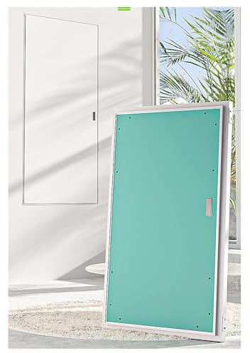 Brandklassad åtkomstdörr – manuell dragspolning monteringsinspektionspanel, aluminiumlegering, ljudisolerad för utomhusbruk, dold axel, handgrepp – 80 x 129 cm
