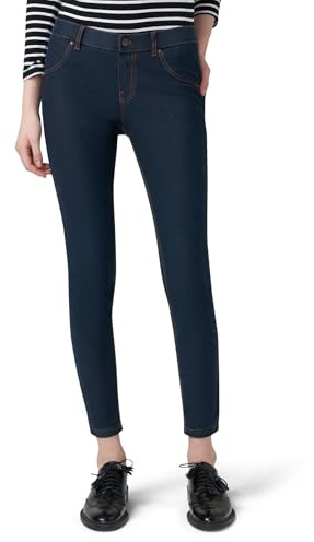 HUE Damen Essential Denim Leggings, Deep Indigo Wash, 1X